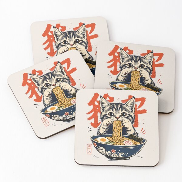 Item preview, Retro Cat Ramen, Vintage Cat, Funny Foodie designed and sold by Quiajia.