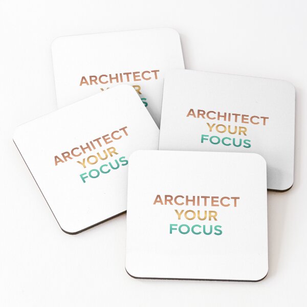 Item preview, Architect Your Focus - Minimalist Motivational Typography Quote designed and sold by Dzblack.