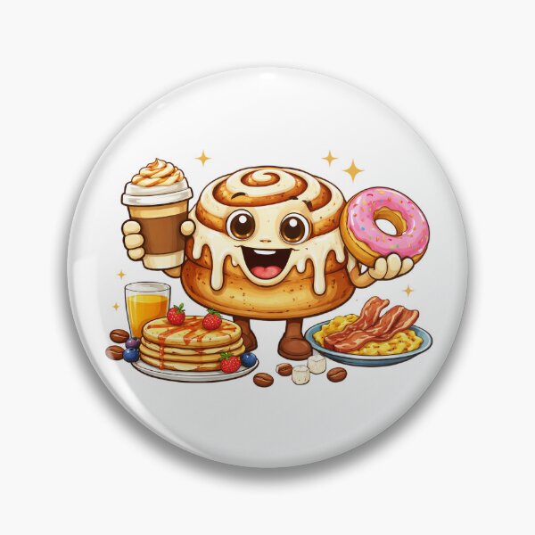 Item preview, Breakfast Bliss Cute Cinnamon Roll Coffee Foodie Design. designed and sold by The-T-In-Retro.