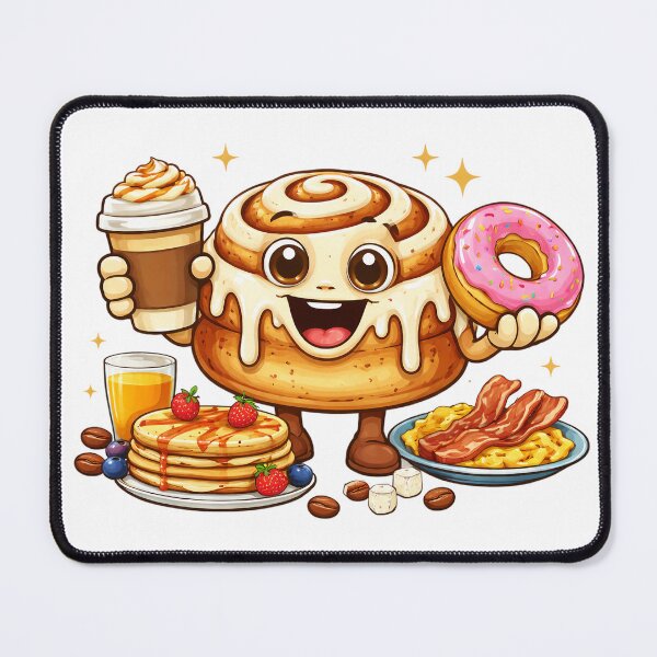 Item preview, Breakfast Bliss Cute Cinnamon Roll Coffee Foodie Design. designed and sold by The-T-In-Retro.