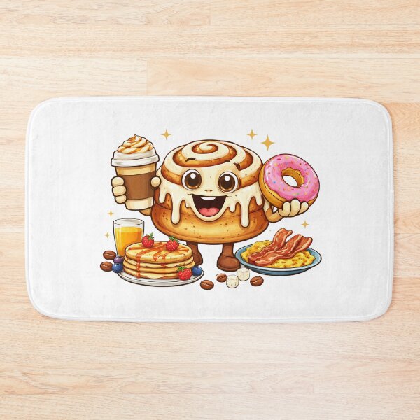 Item preview, Breakfast Bliss Cute Cinnamon Roll Coffee Foodie Design. designed and sold by The-T-In-Retro.