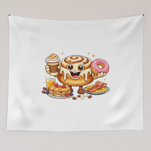 Item preview, Breakfast Bliss Cute Cinnamon Roll Coffee Foodie Design. designed and sold by The-T-In-Retro.