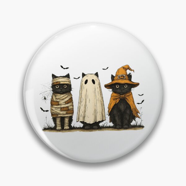 Item preview, Spooky Cats – Halloween Black Cats Mummy Ghost Witch designed and sold by roartusa.