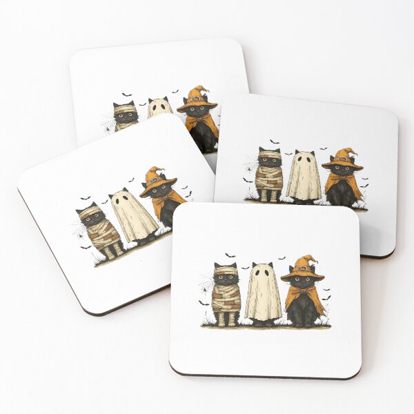 Item preview, Spooky Cats – Halloween Black Cats Mummy Ghost Witch designed and sold by roartusa.