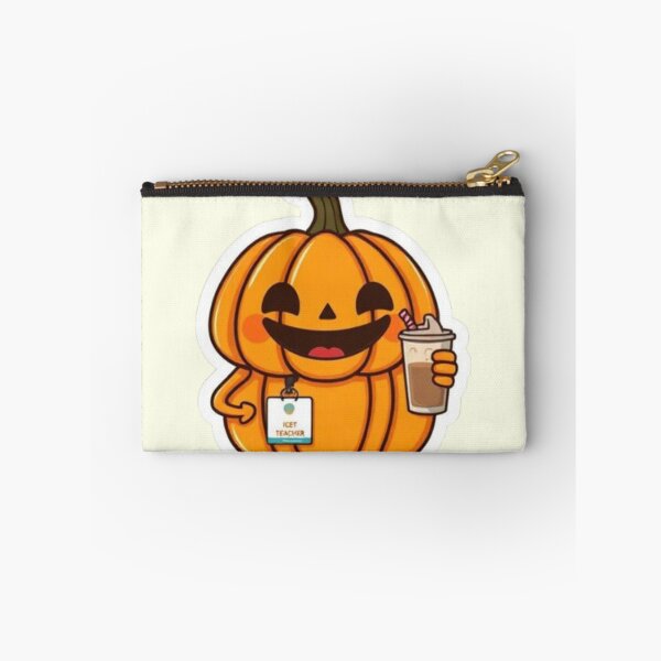 Item preview, Cute Happy Pumpkin Educator ID Badge designed and sold by Akira Design Store.