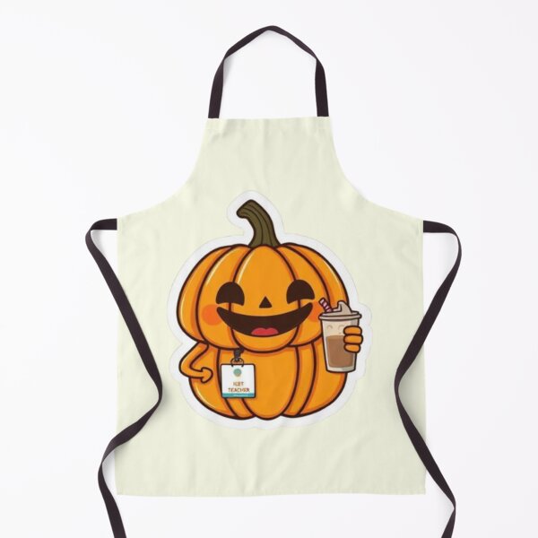 Item preview, Cute Happy Pumpkin Educator ID Badge designed and sold by Akira Design Store.