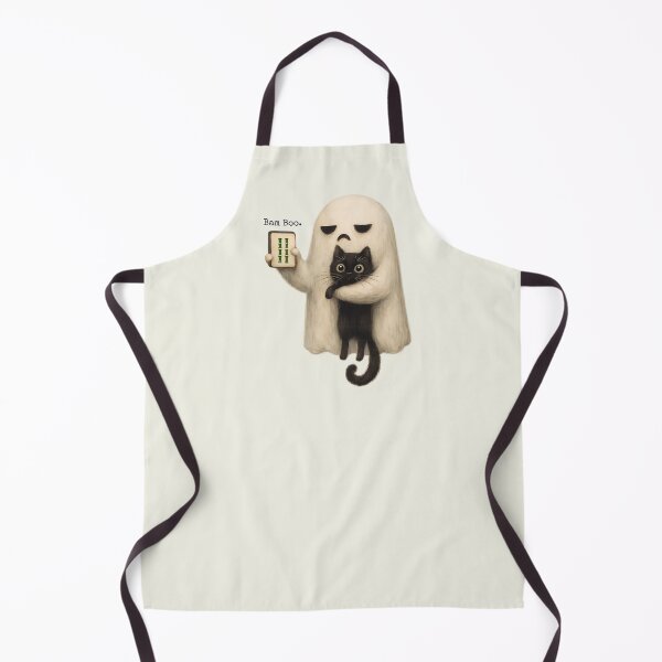 Item preview, Bam Boo. Tile Player Halloween Ghost Mahjong Cat Spooky designed and sold by SunfullyYours.