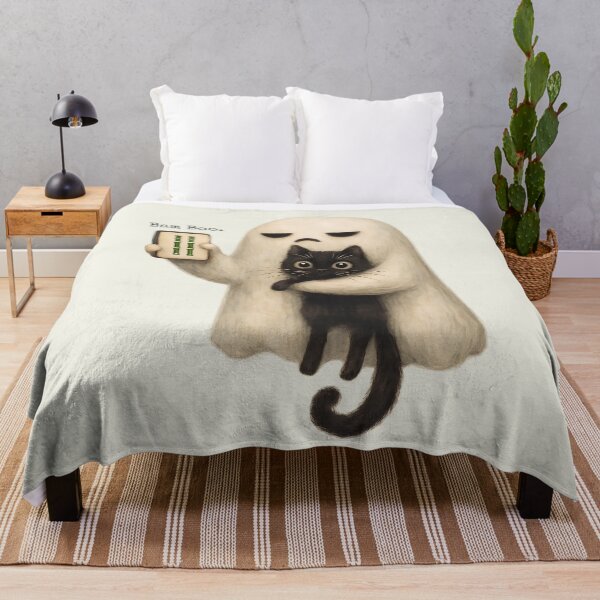Item preview, Bam Boo. Tile Player Halloween Ghost Mahjong Cat Spooky designed and sold by SunfullyYours.