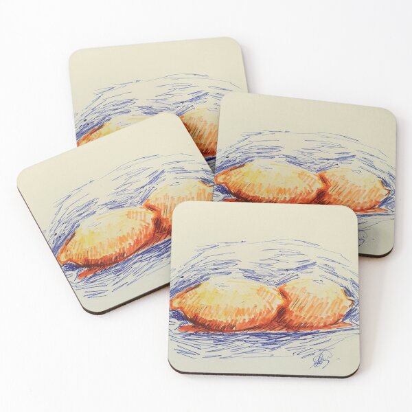 Item preview, Bright Yellow sketch of Lemons with a Blue Hue designed and sold by SHAY24BABS.