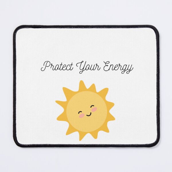 Item preview, Protect Your Energy - Good Vibes Smiling Sun Quote designed and sold by AuraArtStudioco.