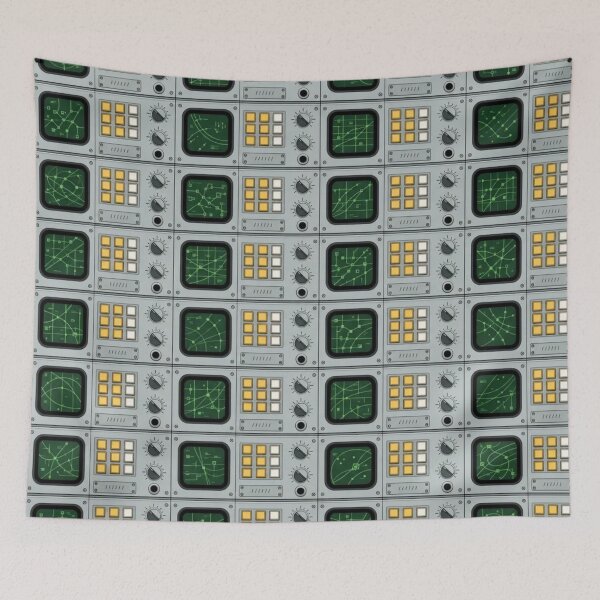 Item preview, Mission Control Patterns | Retro Space Program Console Grid designed and sold by NominalSystems.