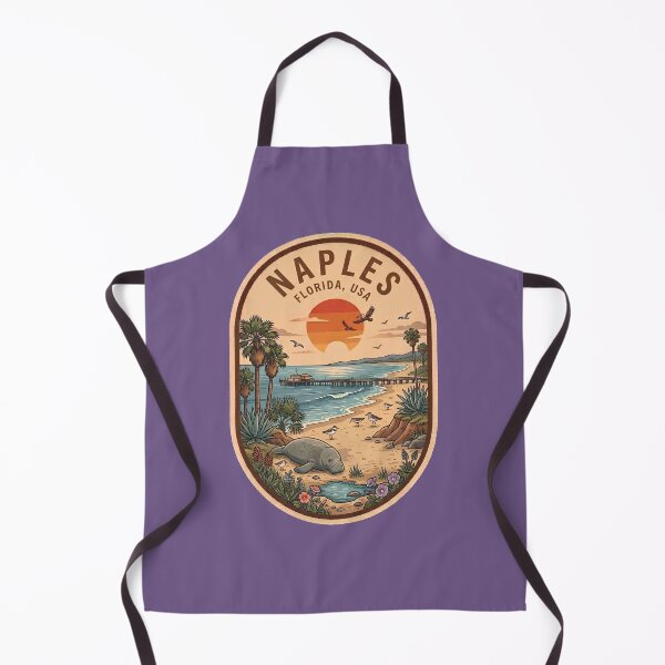 Item preview, Naples Florida Vintage Manatee Beach Travel Badge designed and sold by LittleArij.