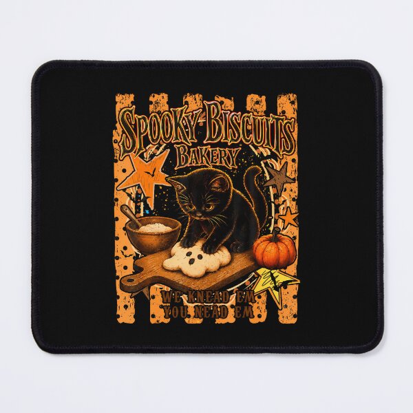 Item preview, Spooky Biscuits Bakery Black Cat Jack O Lantern Halloween designed and sold by ripgoatclothing.