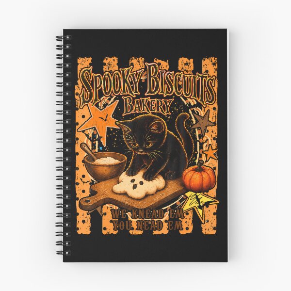 Item preview, Spooky Biscuits Bakery Black Cat Jack O Lantern Halloween designed and sold by ripgoatclothing.