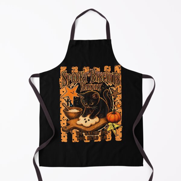 Item preview, Spooky Biscuits Bakery Black Cat Jack O Lantern Halloween designed and sold by ripgoatclothing.