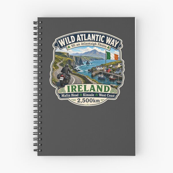 Item preview, Wild Atlantic Way Ireland Motorcycle Sticker & TShirt 03 designed and sold by OuterShellUK.