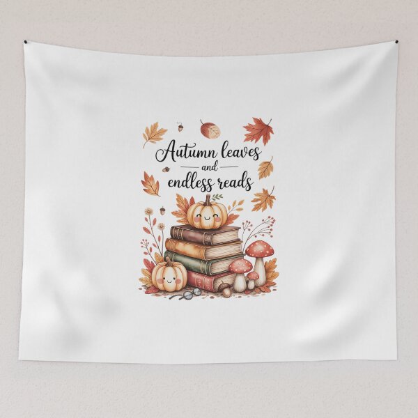 Item preview, Autumn leaves and endless reads designed and sold by jkrphoto.
