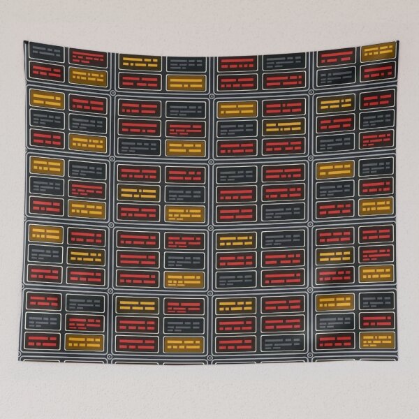 Item preview, Spacecraft Warning Patterns | Retro Space Caution Light Grid designed and sold by NominalSystems.