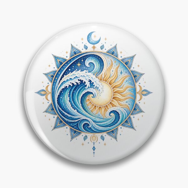 Item preview, Ocean Mandala – Sun and Wave Boho Spiritual Ocean Design designed and sold by ColorNest Designs.