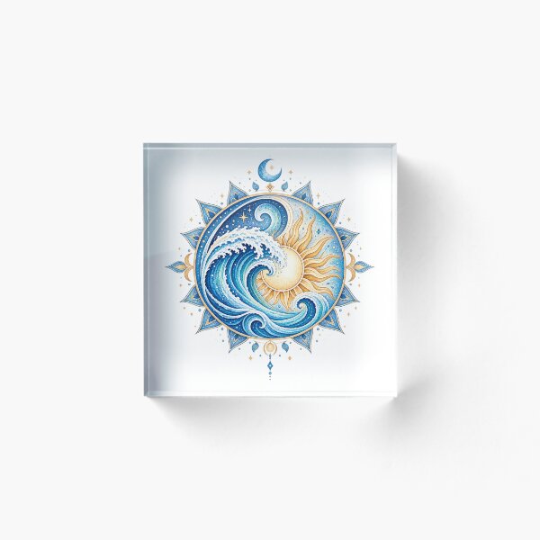 Item preview, Ocean Mandala – Sun and Wave Boho Spiritual Ocean Design designed and sold by ColorNest Designs.
