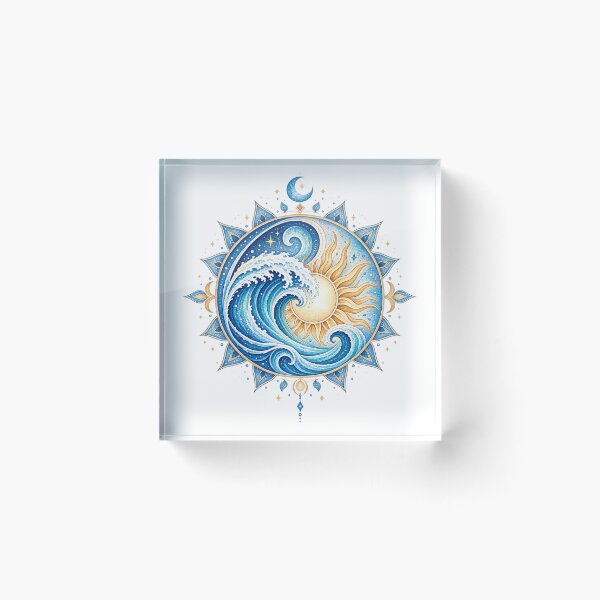 Item preview, Ocean Mandala – Sun and Wave Boho Spiritual Ocean Design designed and sold by ColorNest Designs.