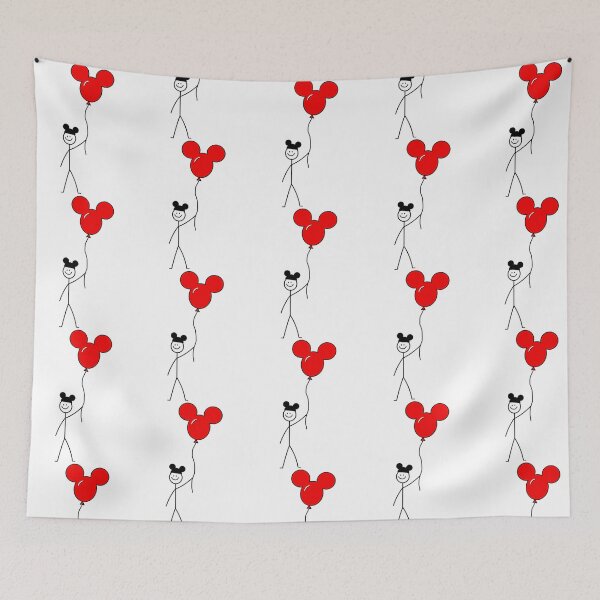 Item preview, Stick Figure With Mickey Mouse Balloon And Hat designed and sold by weinermercedez.