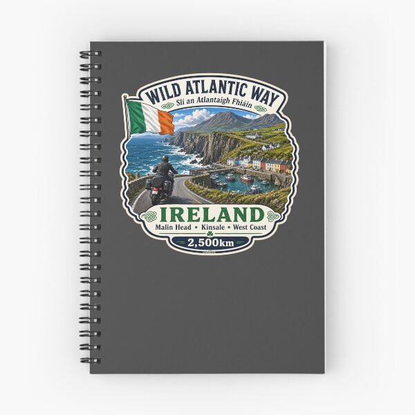 Item preview, Wild Atlantic Way Ireland Motorcycle Sticker & TShirt 04 designed and sold by OuterShellUK.