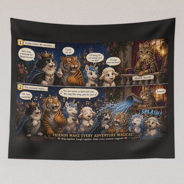 Item preview, Royal Serenade Surprise - Funny Cat Kingdom Comic designed and sold by shopevermint.