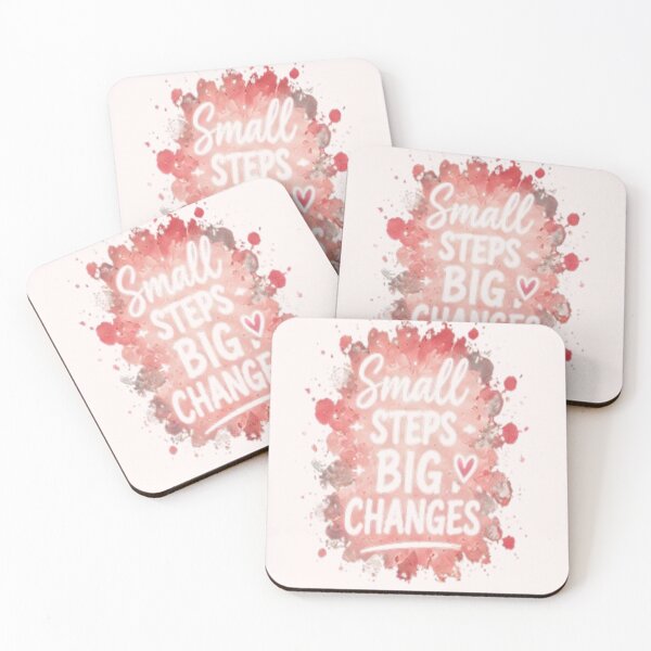 Item preview, Small Steps Big Changes Floral Quote designed and sold by FABIOLA1970.