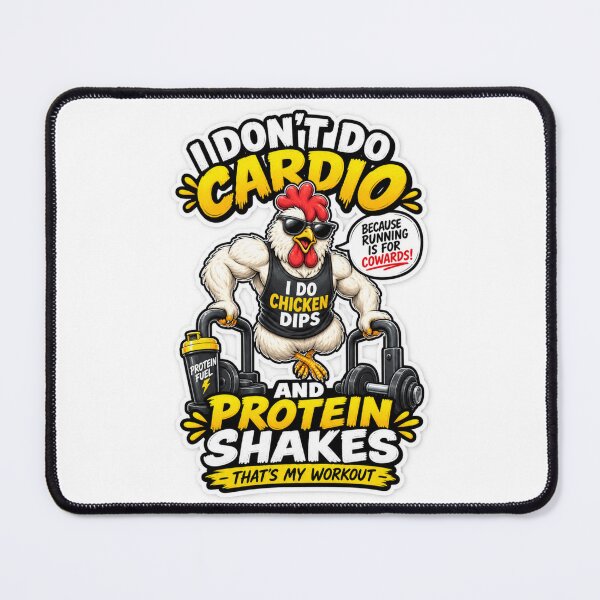 Item preview, I Don’t Do Cardio – Funny Chicken Gym Workout designed and sold by GainzillasGymShop.