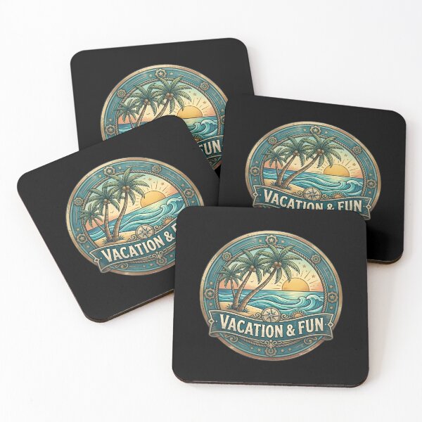 Item preview, Vacation & Fun Tropical Summer Vintage Badge designed and sold by eihabo.