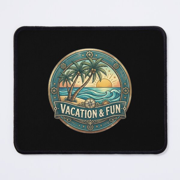 Item preview, Vacation & Fun Tropical Summer Vintage Badge designed and sold by eihabo.