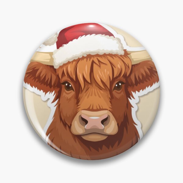 Item preview, Christmas Highland Cow designed and sold by SaucepanSawa.