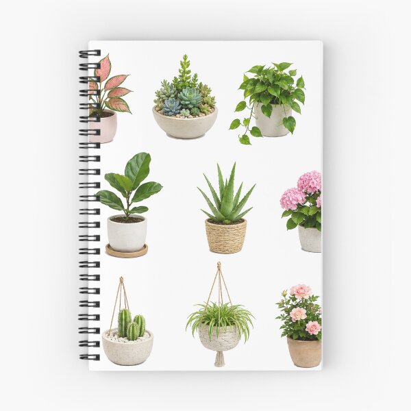 Item preview, Potted Houseplants Monstera Snake Plant Lavender Hanging Sticker pack Sheet designed and sold by Rehnair.