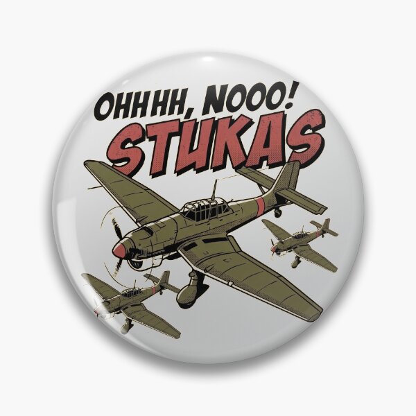 Item preview, Ohhh Nooo Stukas Funny WW2 Dive Bomber Vintage Comic Art designed and sold by KiwiRider.