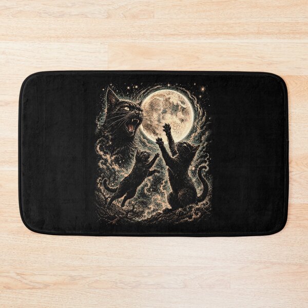 Item preview, Black Cats Under the Moon – Spooky Gothic Kitty  Celestial Witchy Vintage Fantasy Cat designed and sold by SOUFIANE1991.