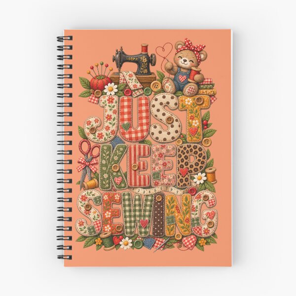 Item preview, Just Keep Sewing – Funny Sewing Quote for Sewists, Quilters & Crafters designed and sold by EverStitchStudio ★★★★★.