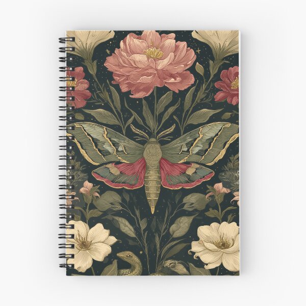 Item preview, Nocturnal Moth Garden Botanical Poster designed and sold by GoodOldPrints4.