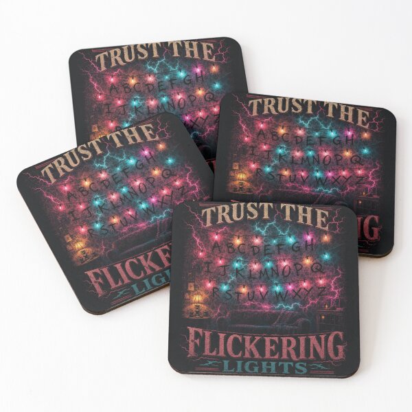 Item preview, Trust the Flickering Lights | Mysterious Retro Horror Typography T-Shirt designed and sold by rushaib.