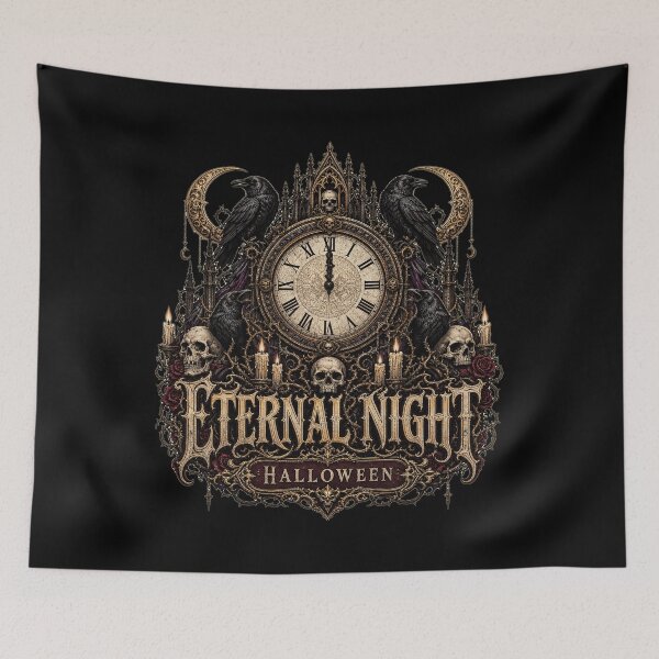 Item preview, HALLOWEEN Eternal Night – Gothic Moon Midnight Sticker designed and sold by ElKesslassy  Daniel.