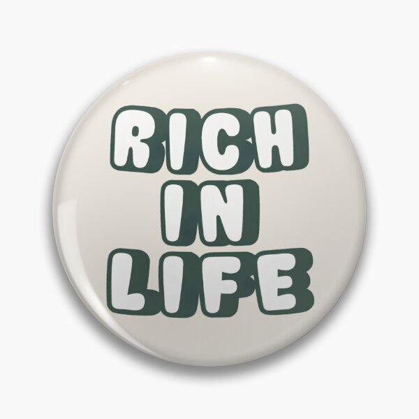 Item preview, Rich In Life Positive Mindset Motivational Quote designed and sold by BariBiriworks.