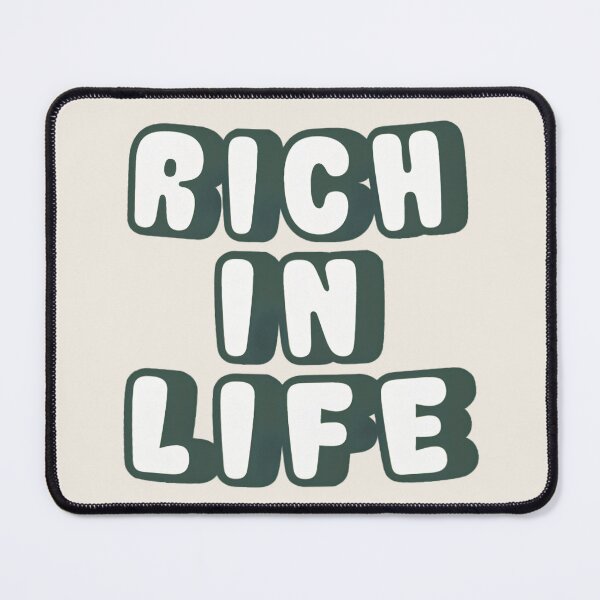 Item preview, Rich In Life Positive Mindset Motivational Quote designed and sold by BariBiriworks.