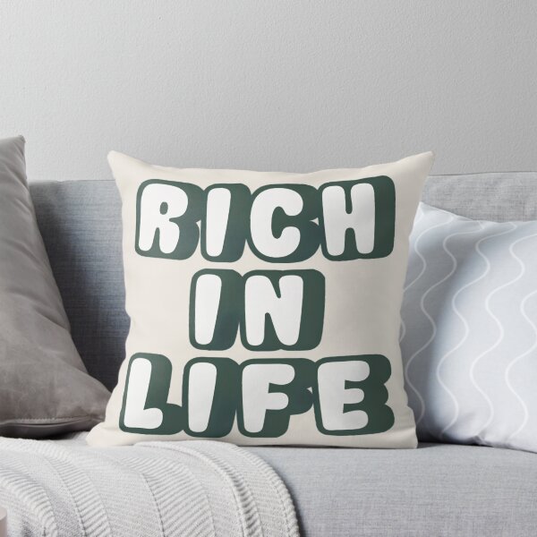 Item preview, Rich In Life Positive Mindset Motivational Quote designed and sold by BariBiriworks.