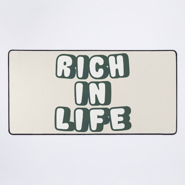 Item preview, Rich In Life Positive Mindset Motivational Quote designed and sold by BariBiriworks.