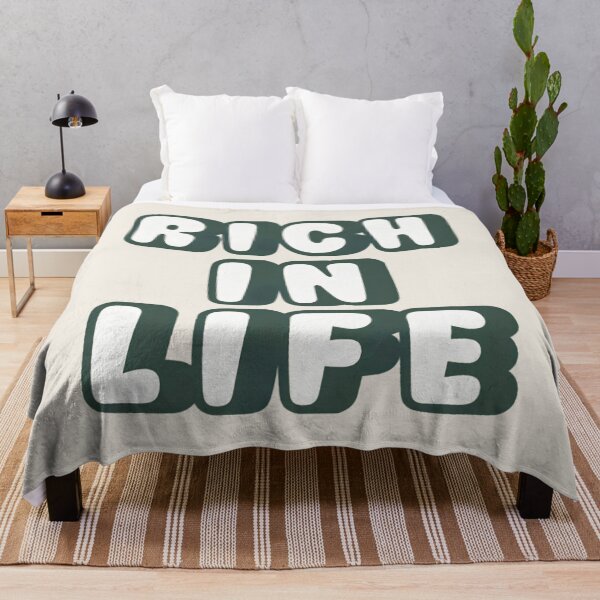 Item preview, Rich In Life Positive Mindset Motivational Quote designed and sold by BariBiriworks.