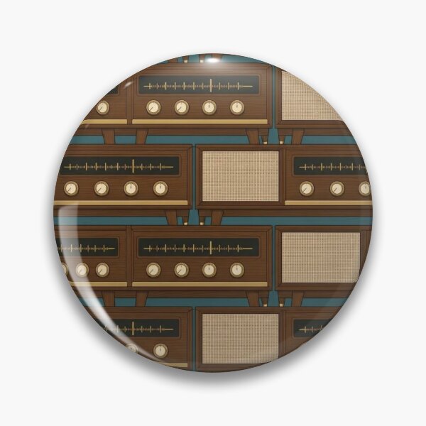 Item preview, Mid Century Hi Fi Patterns | Retro Walnut Stereo Console Art designed and sold by NominalSystems.