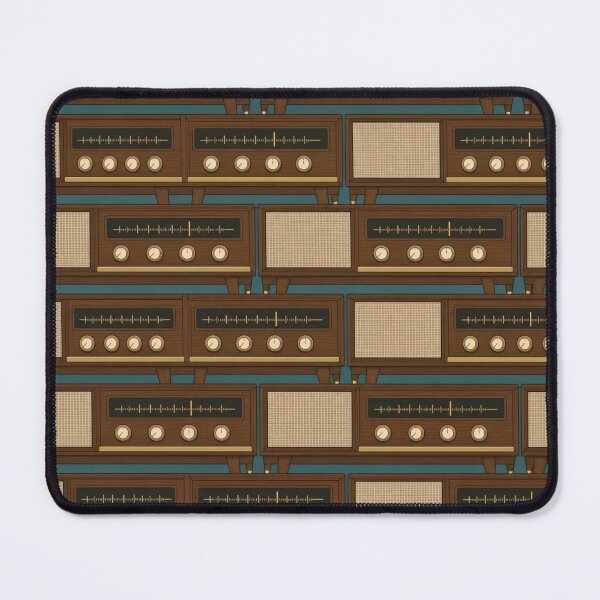 Item preview, Mid Century Hi Fi Patterns | Retro Walnut Stereo Console Art designed and sold by NominalSystems.