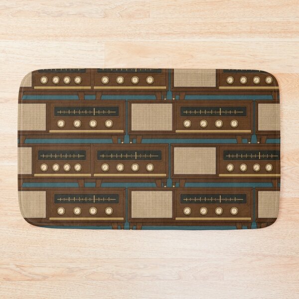 Item preview, Mid Century Hi Fi Patterns | Retro Walnut Stereo Console Art designed and sold by NominalSystems.