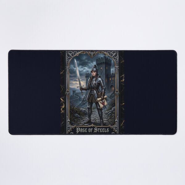 Item preview, Page of Steels - tarot cards designed and sold by Studio77-Gothic.