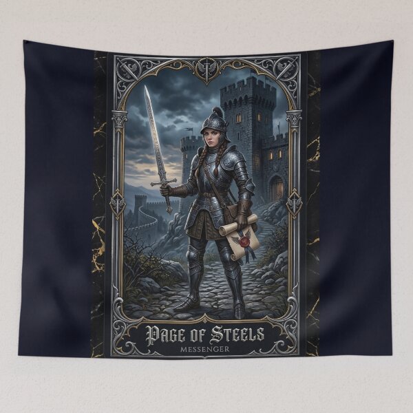 Item preview, Page of Steels - tarot cards designed and sold by Studio77-Gothic.